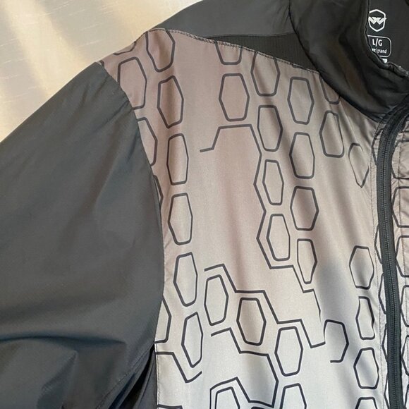 Whiteridge Silver and Black Windbreaker  Jacket Mens Lg X Series - Picture 5 of 16
